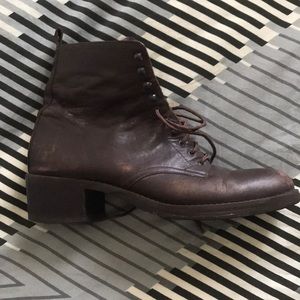 Vintage Nine West Lace Up Anke Boots